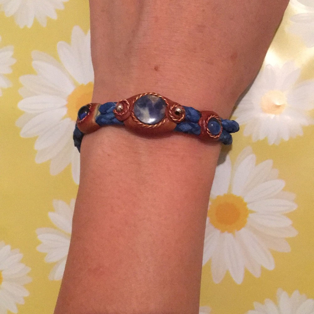 ☮️ 2/$8 Handcrafted leather bracelet